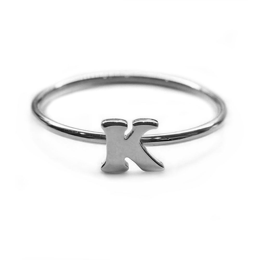 Fashion Personality Letter K Carved Flower Ring Jewelry for Women  Personality Name Initials for Mother Girlfriend Finger Ring - AliExpress