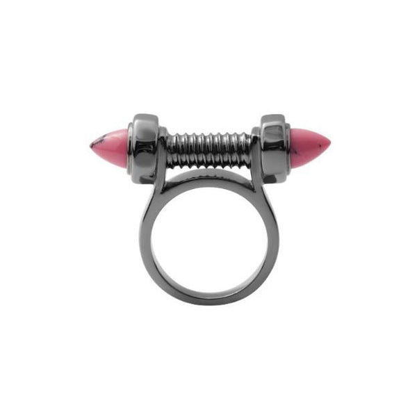 Pink Marble Robot Ring - Chainless Brain
