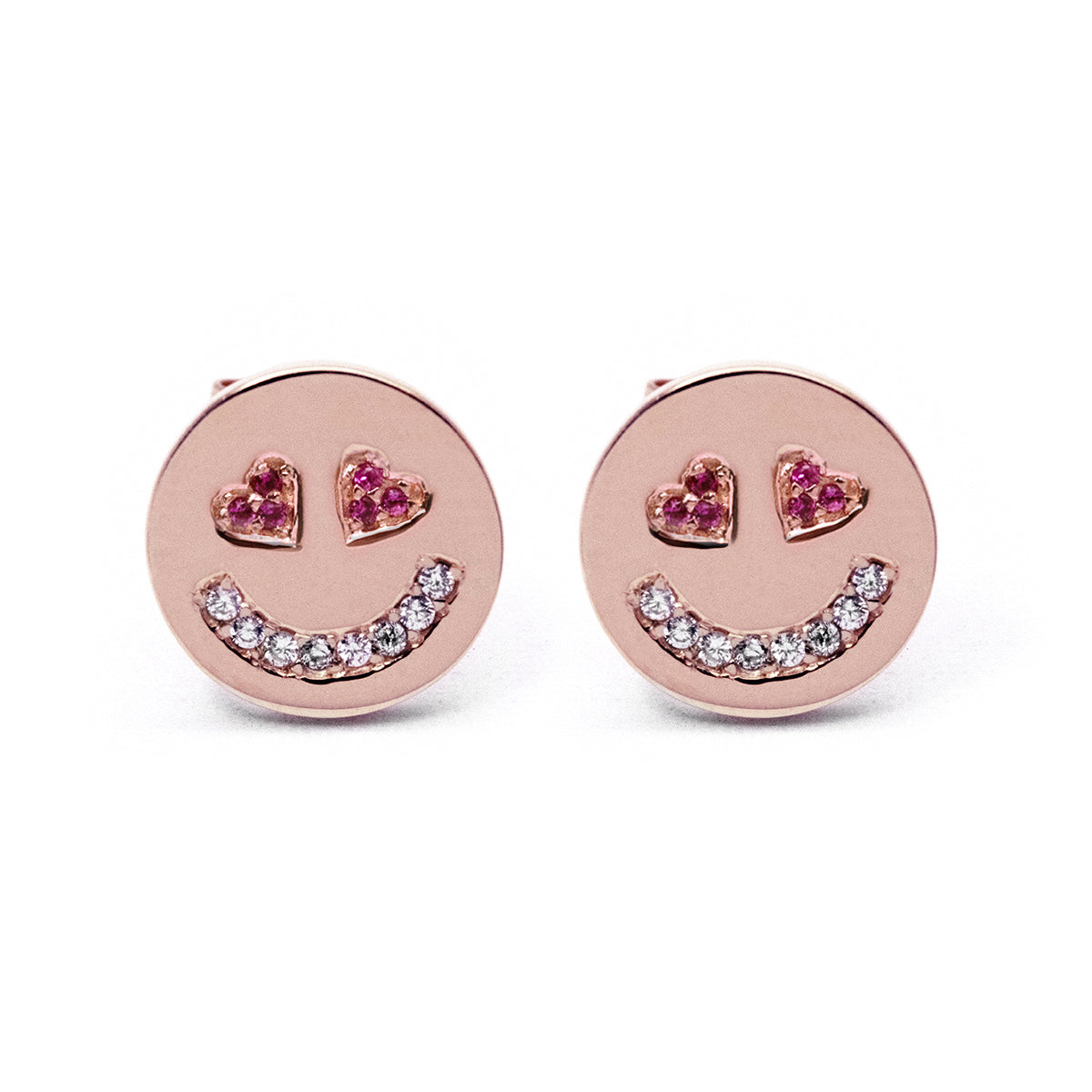 In Love Face Earrings (Pink)