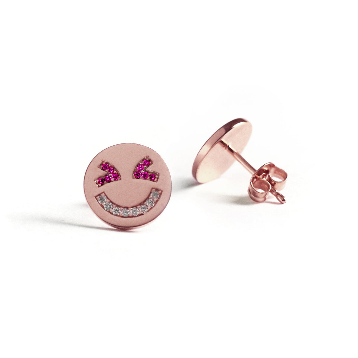 Laughing Face Earrings (Pink) - AELV.CO
