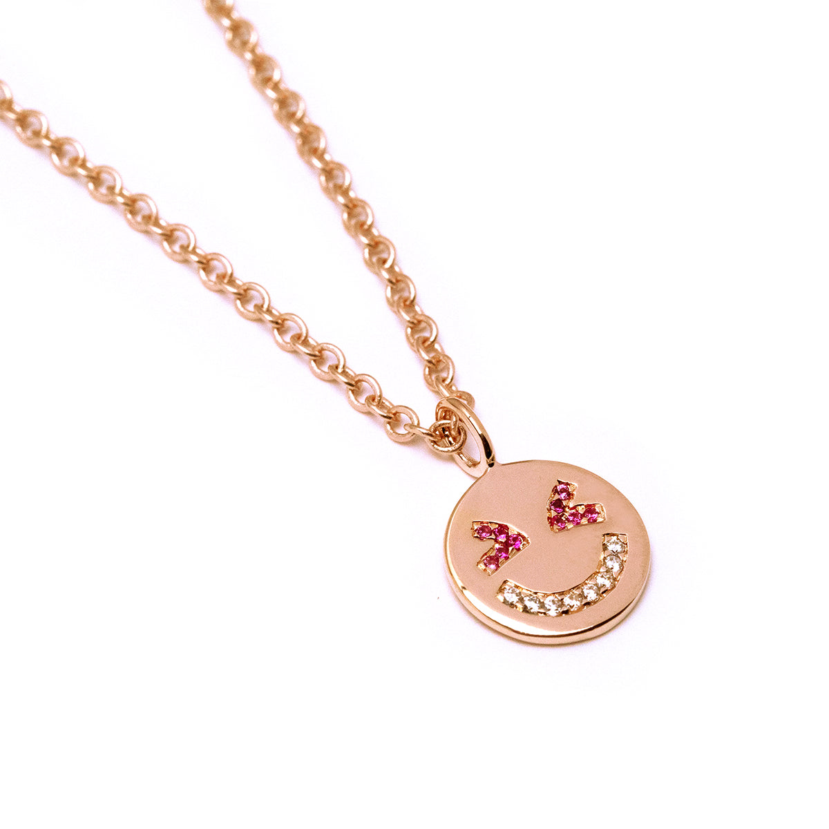 Laughing Face Necklace (Pink)