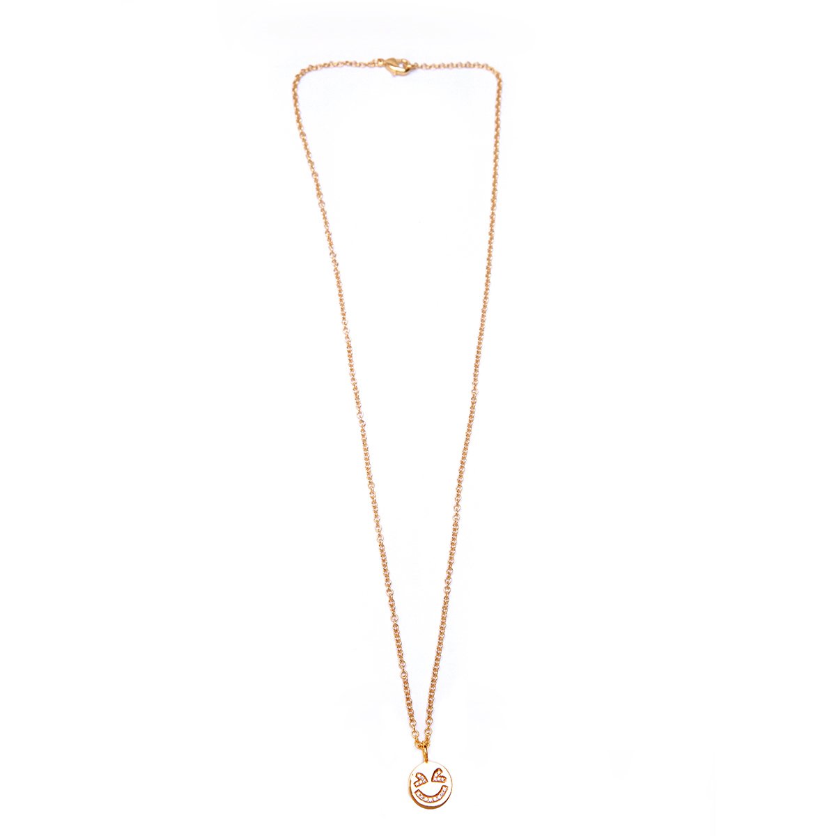 Laughing Face Necklace (Rose Gold) - Chainless Brain