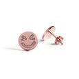 Laughing Face Earrings (Rose Gold) - Chainless Brain
