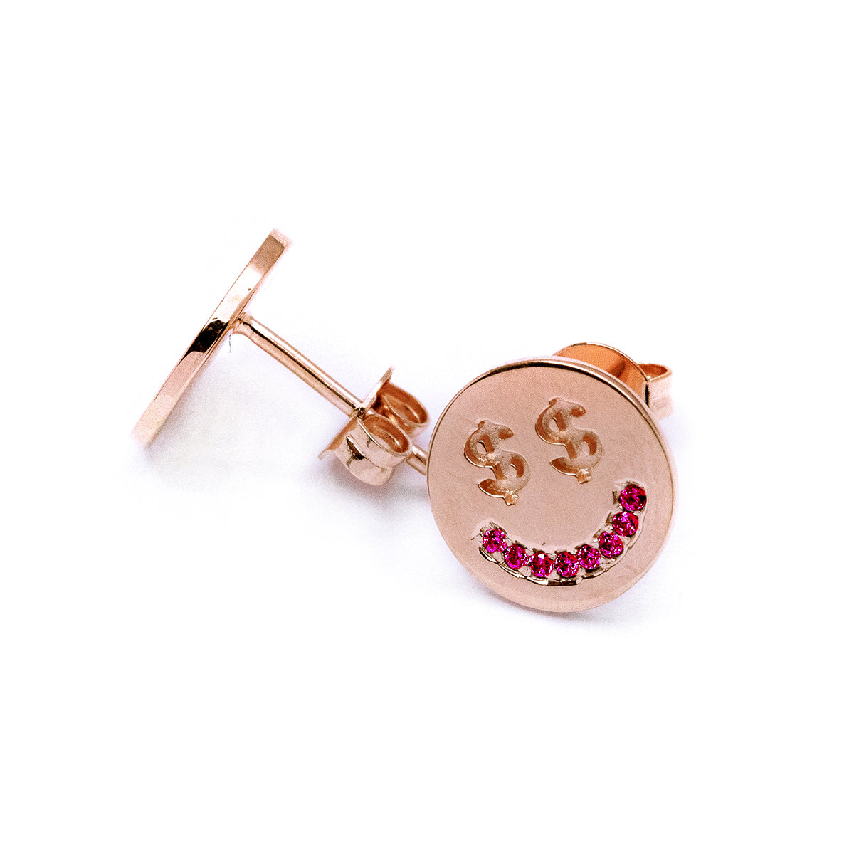 Money Face Earrings (Pink) - AELV.CO