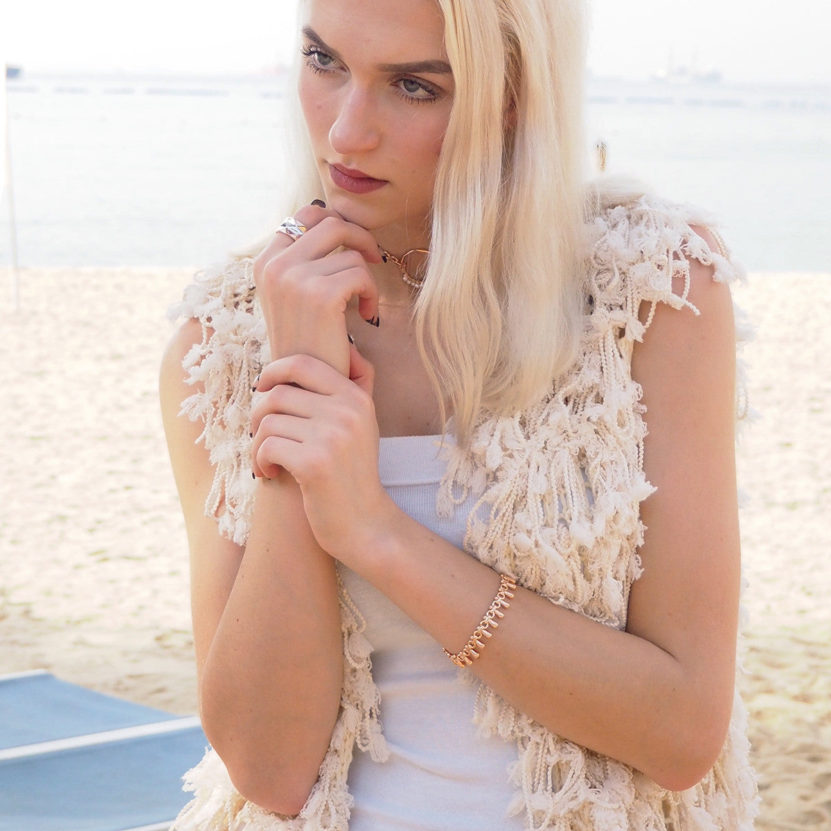 Teardrops Bracelet (Rose Gold) - Chainless Brain