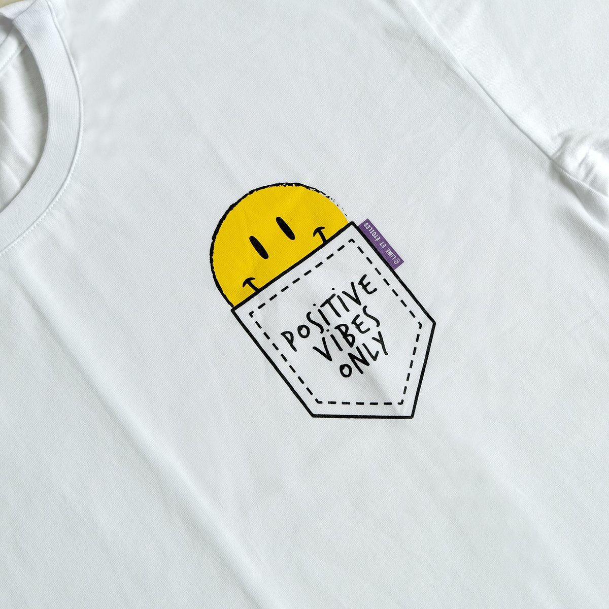 Positive Vibes Only White Tee - Chainless Brain