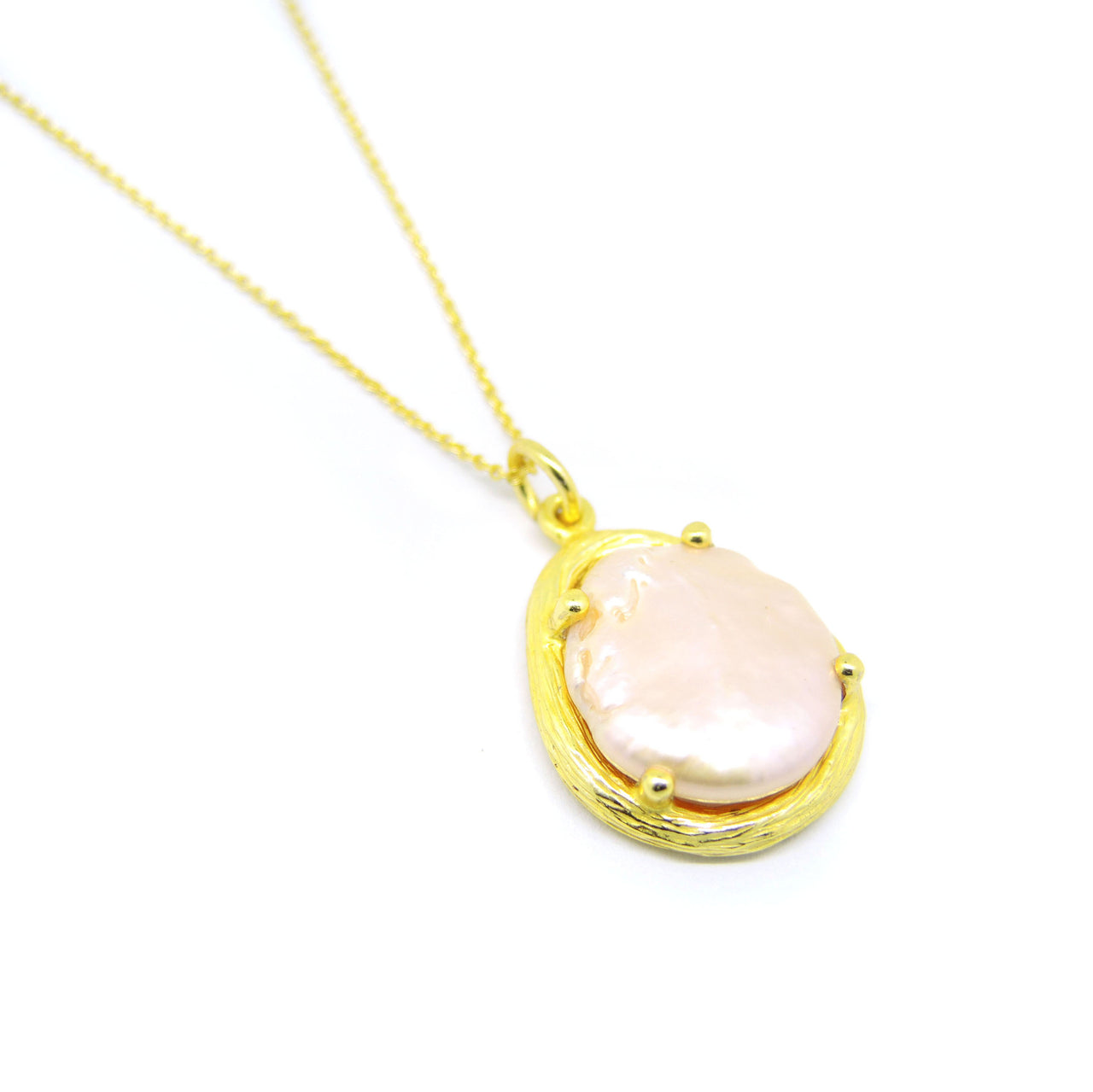 Pearl Necklace (Yellow Gold) - Chainless Brain