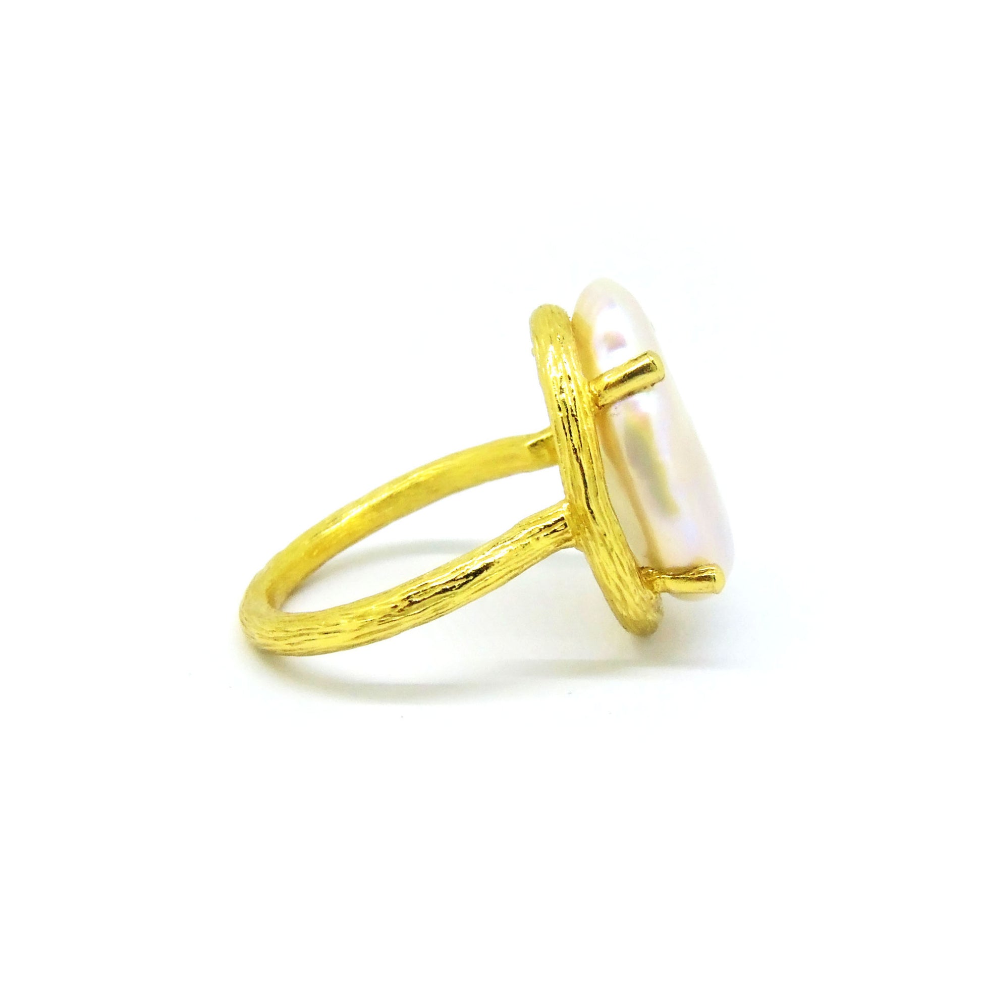 Pearl Ring (Yellow Gold) - Chainless Brain