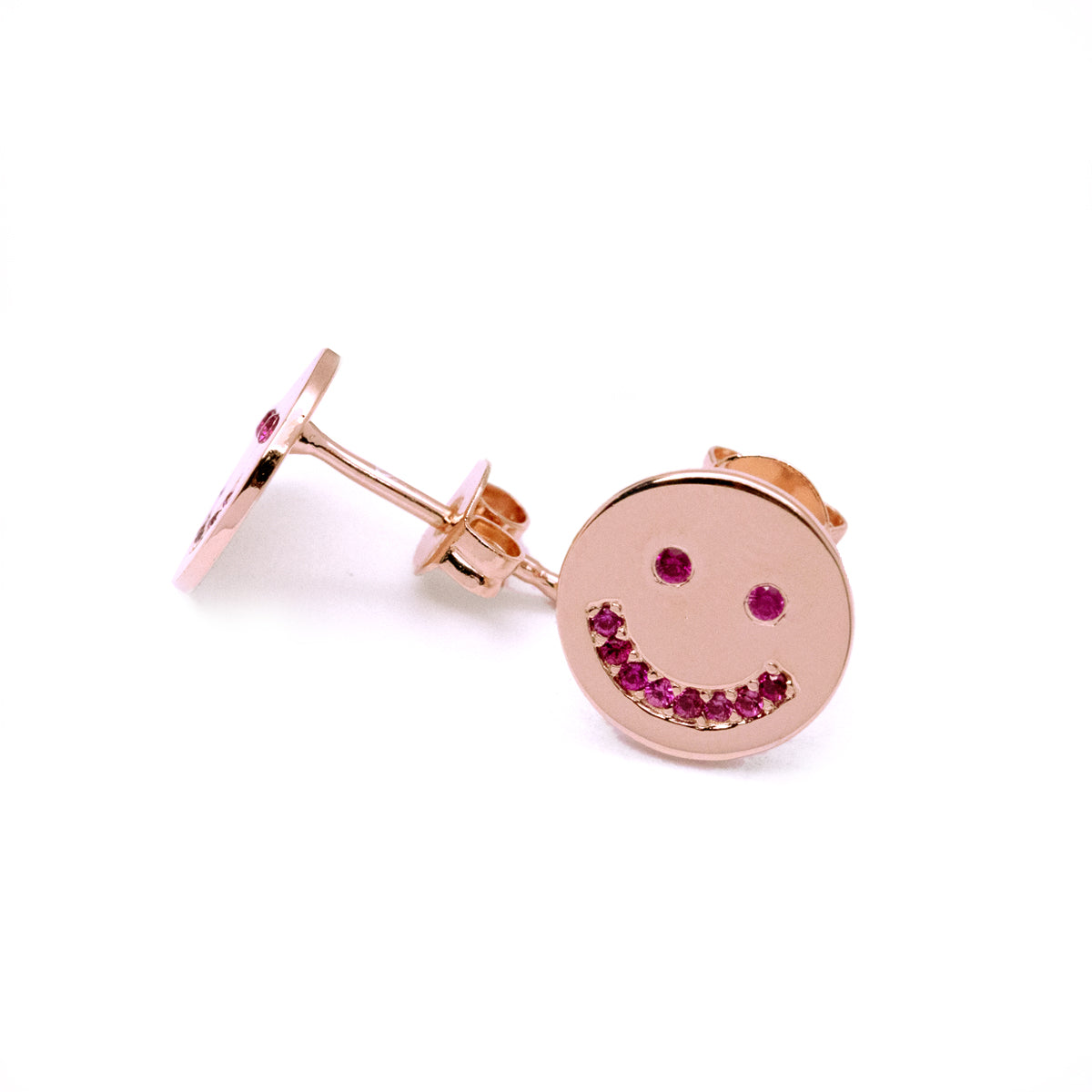 Smiling Face Earrings (Pink) - AELV.CO