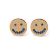 Smiling Face Earrings (Blue)