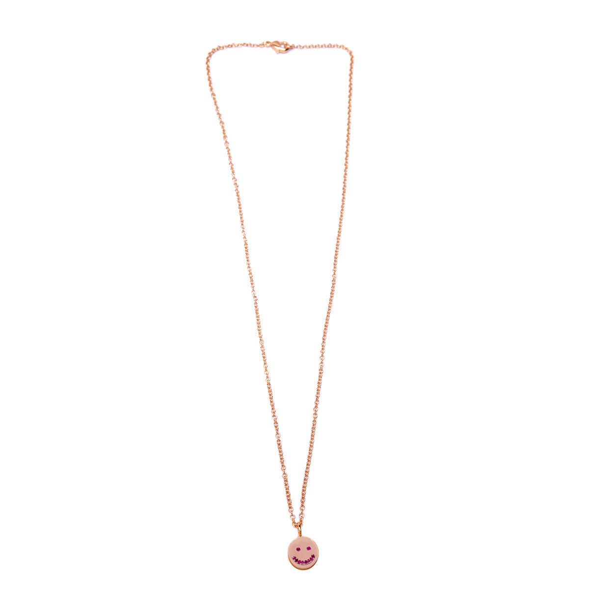 Smiling Face Necklace (Pink) - AELV.CO