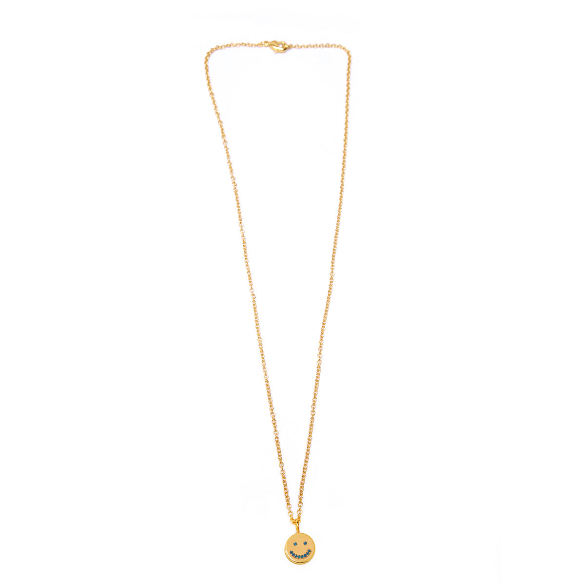 Smiling Face Necklace (Blue) - AELV.CO